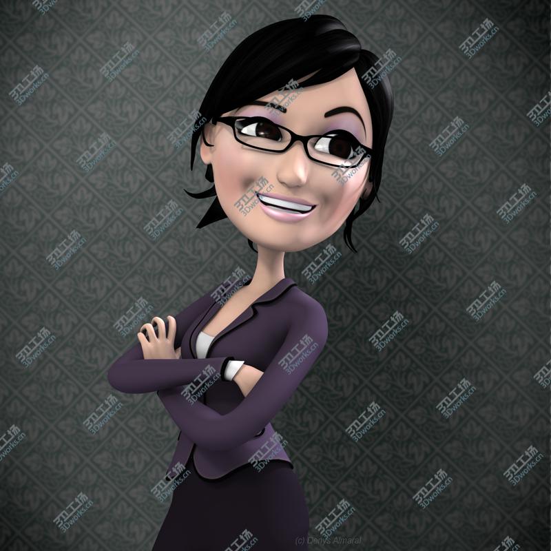 images/goods_img/202104094/Rigged Cartoon Woman with Glasses/2.jpg